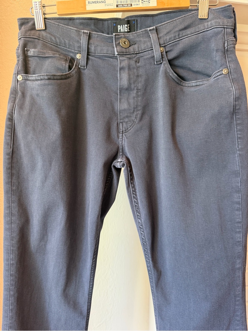 PAIGE Federal Men’s Navy Slim Straight Stretch Jeans Size 31 Premium Denim - Picture 2 of 10